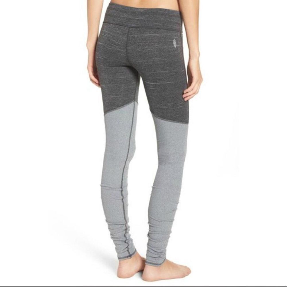Free People Movement Evolution Yoga Two Tone Gray Color-Block Leggings